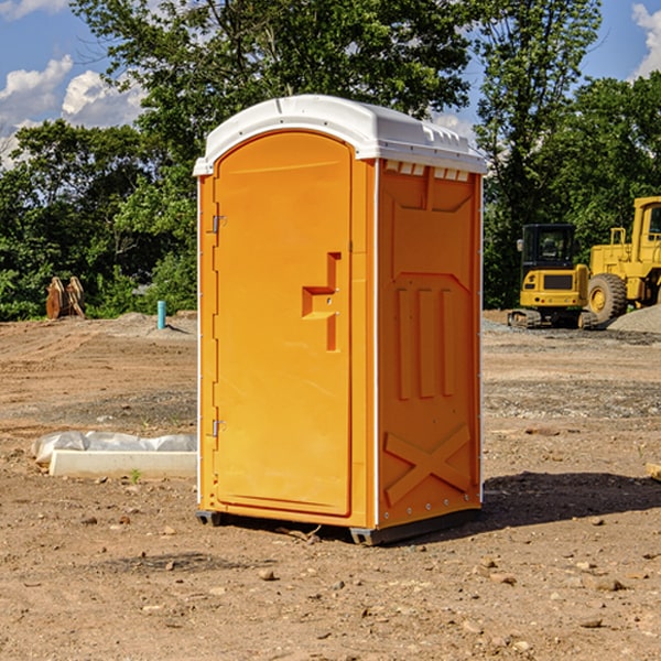 how often are the portable restrooms cleaned and serviced during a rental period in Waite Hill